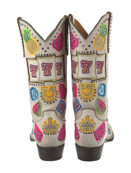 Old Gringo Leather Printed Moto Boots