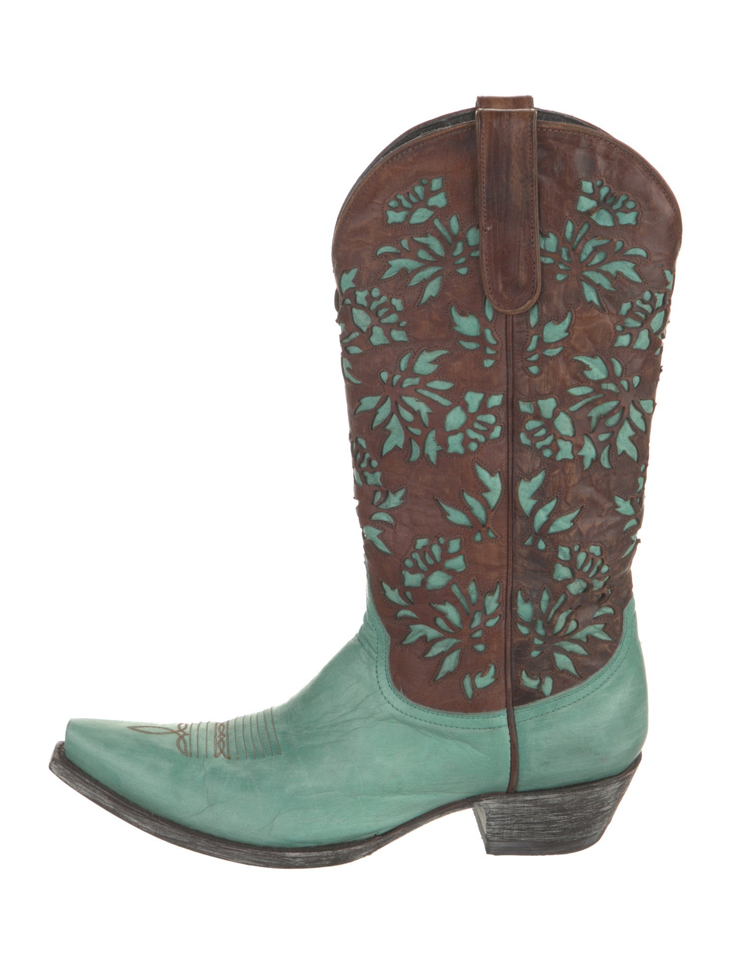 Old Gringo Leather Colorblock Pattern Western Boots