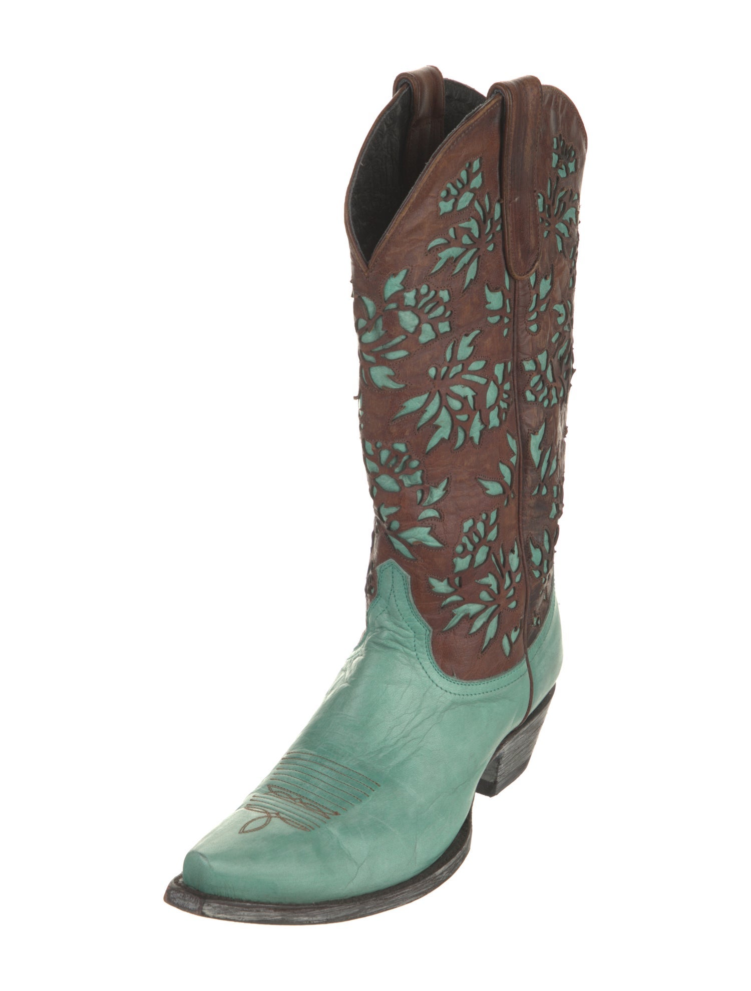 Old Gringo Leather Colorblock Pattern Western Boots