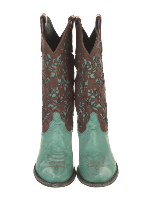 Old Gringo Leather Colorblock Pattern Western Boots
