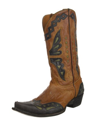 Old Gringo Leather Colorblock Pattern Western Boots