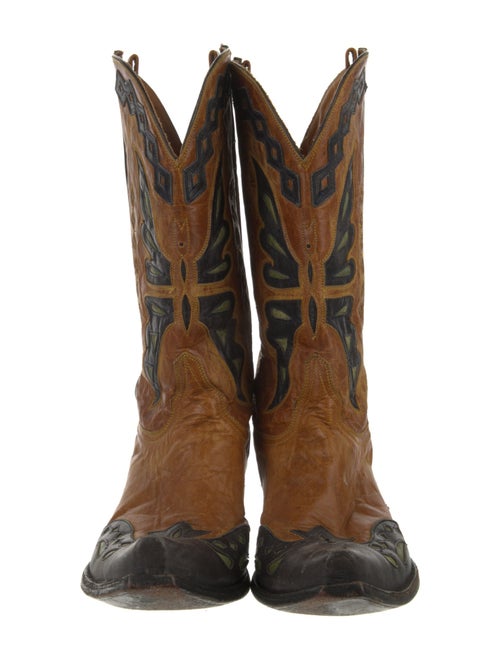 Old Gringo Leather Colorblock Pattern Western Boots