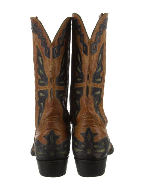 Old Gringo Leather Colorblock Pattern Western Boots