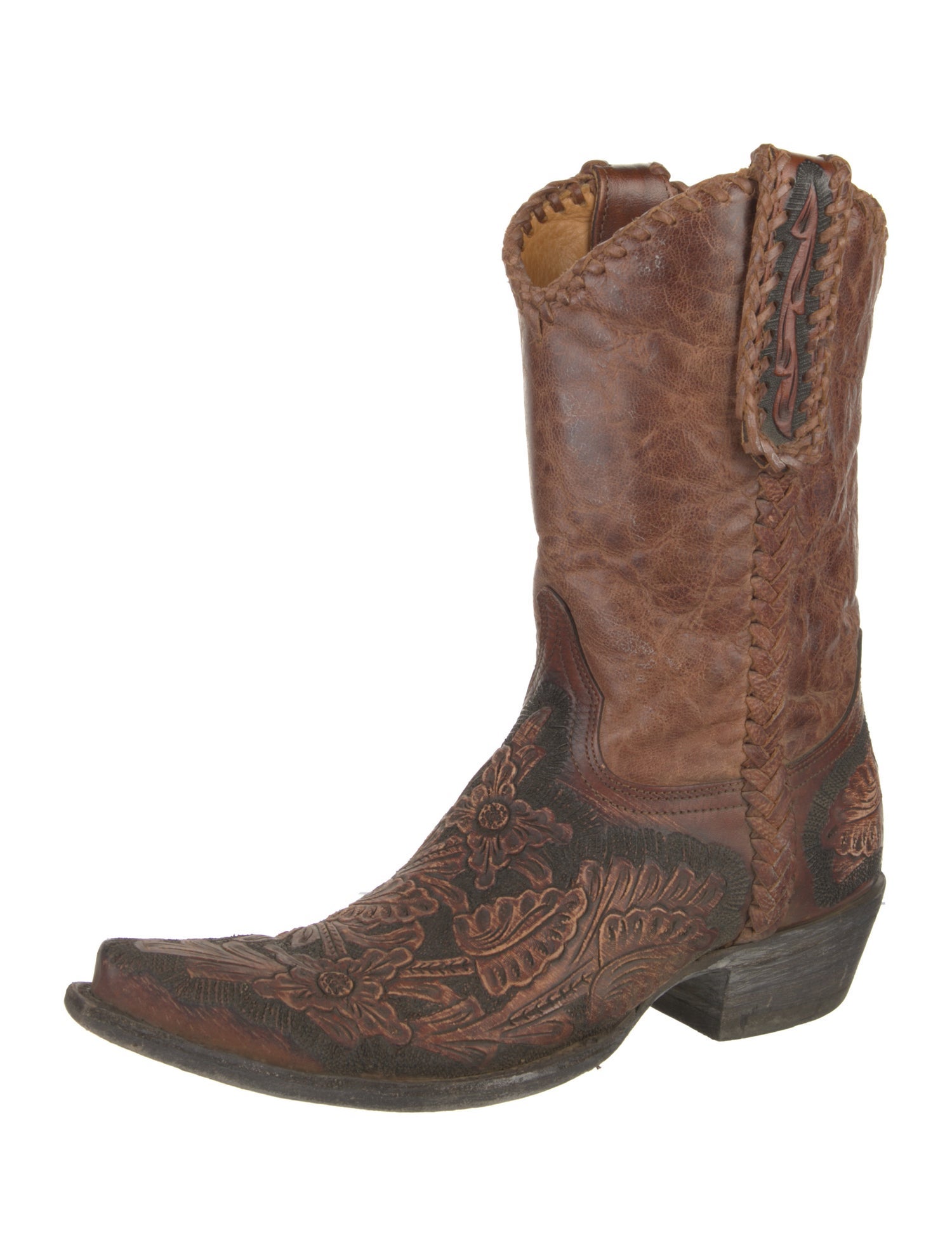 Old Gringo Leather Braided Accents Western Boots