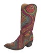 Old Gringo Suede Floral Print Western Boots