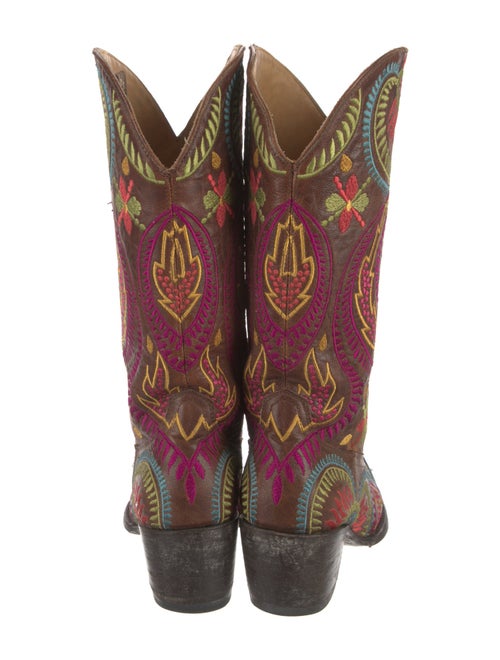 Old Gringo Suede Floral Print Western Boots