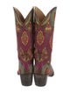 Old Gringo Suede Floral Print Western Boots