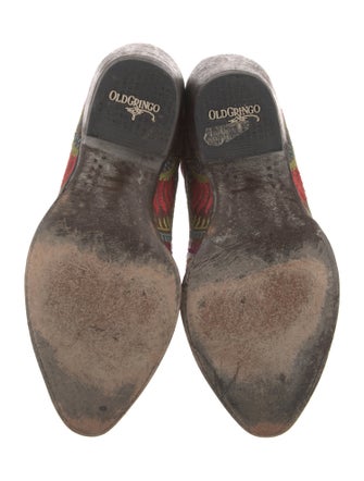 Old Gringo Suede Floral Print Western Boots