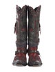 Old Gringo Leather Colorblock Pattern Moto Boots