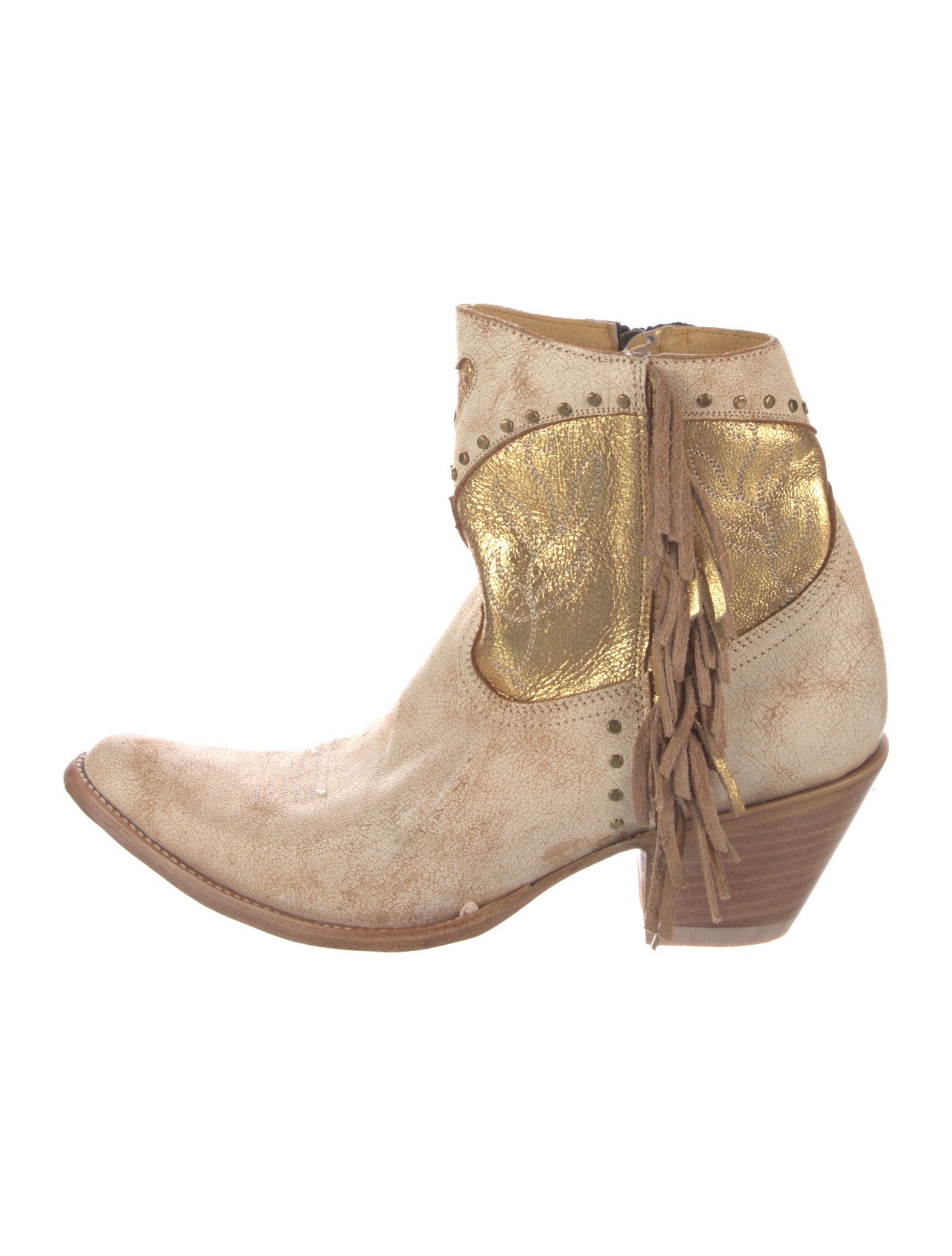 Old Gringo Leather Colorblock Pattern Western Boots