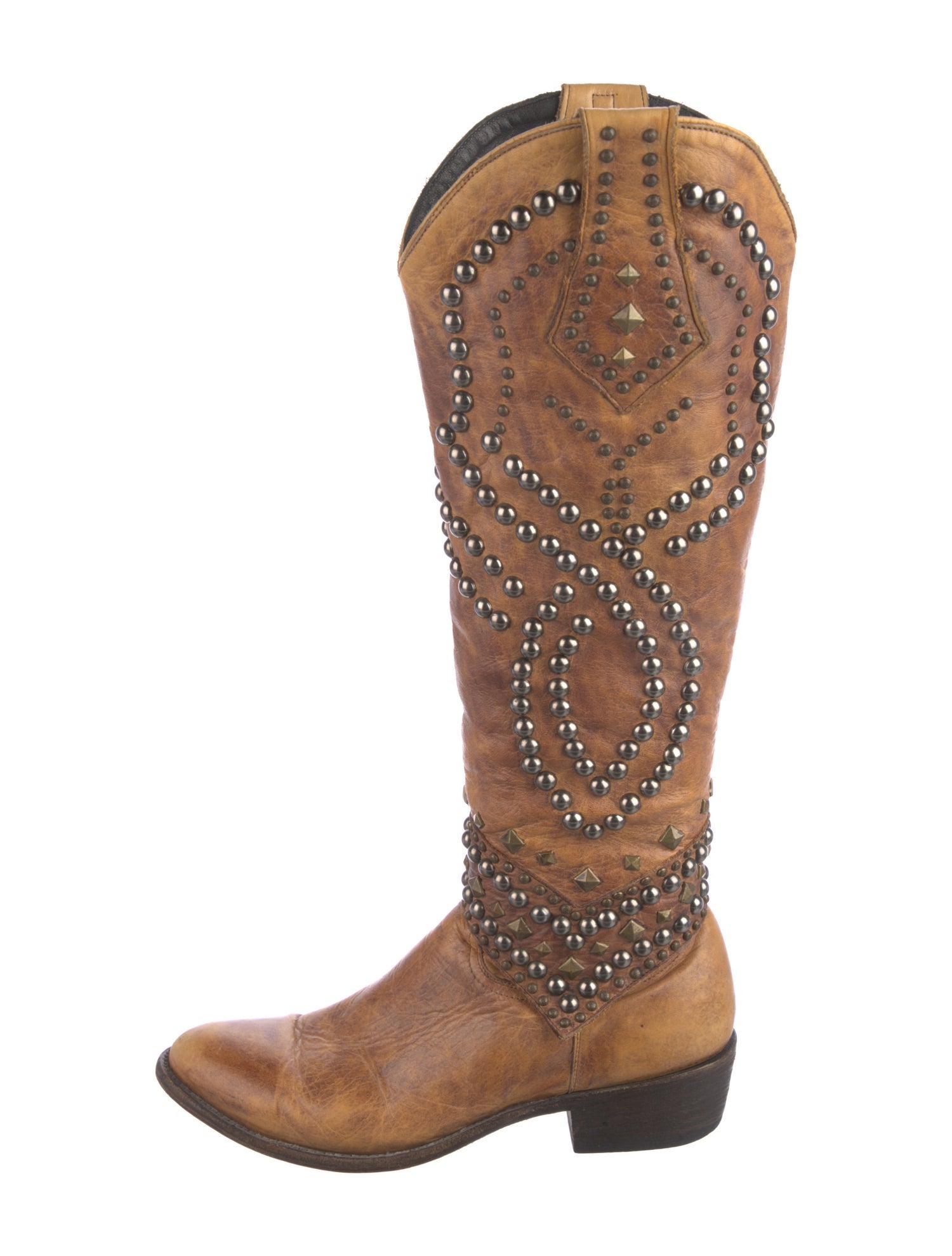 Old Gringo Leather Studded Accents Riding Boots