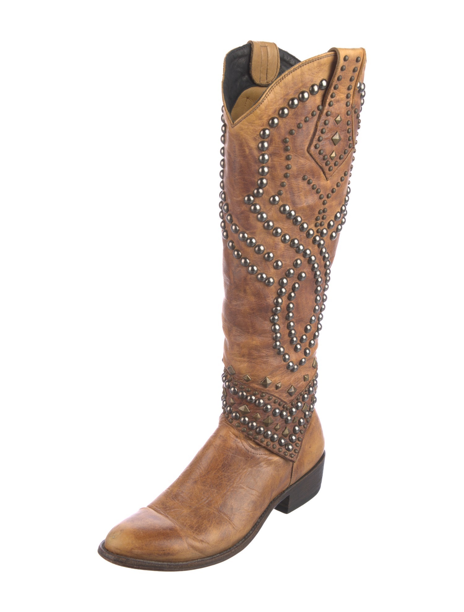 Old Gringo Leather Studded Accents Riding Boots