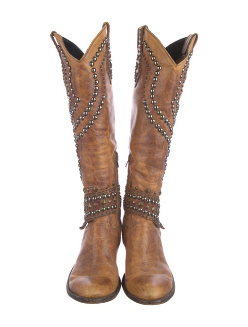 Old Gringo Leather Studded Accents Riding Boots