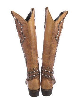 Old Gringo Leather Studded Accents Riding Boots