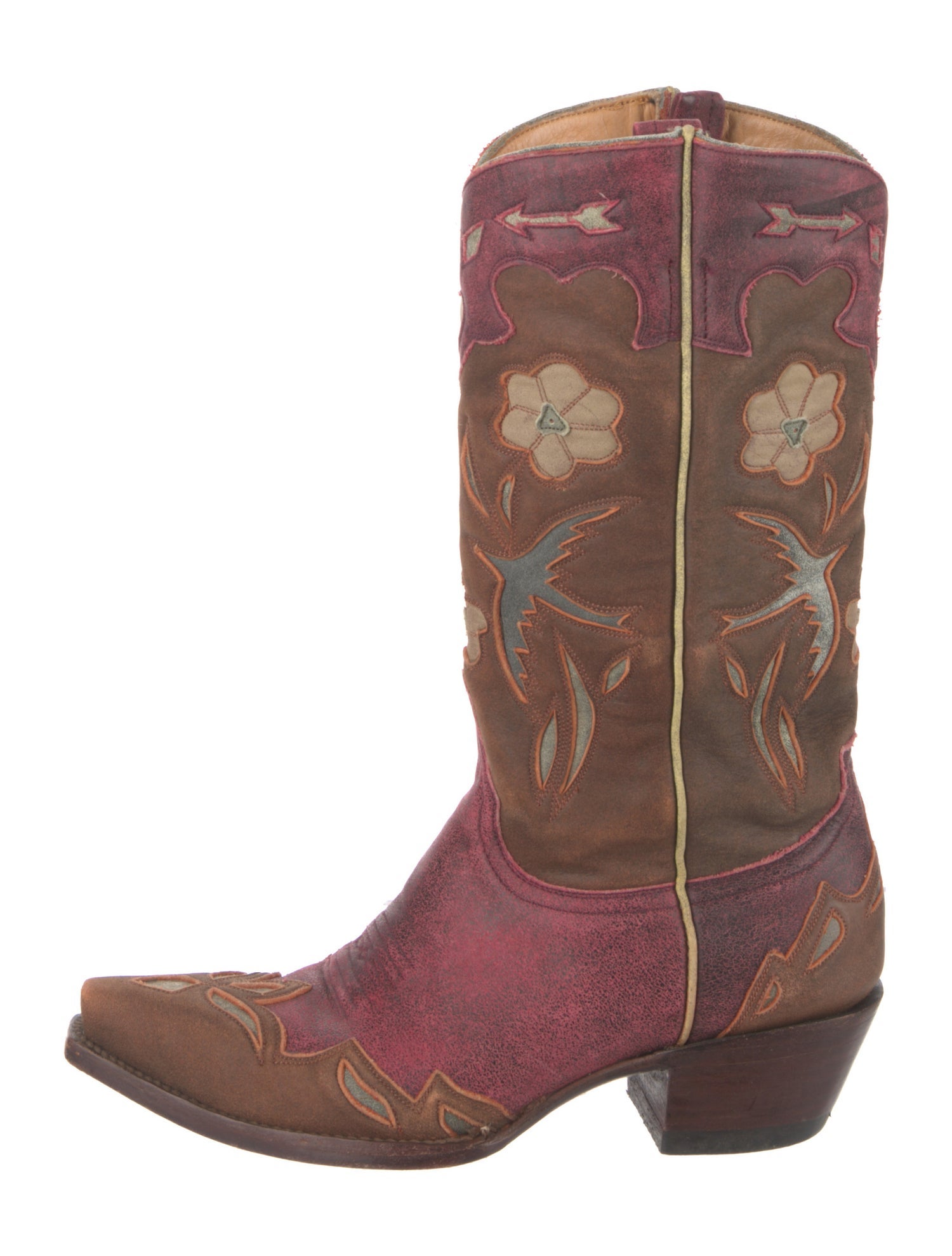Old Gringo Leather Floral Print Western Boots