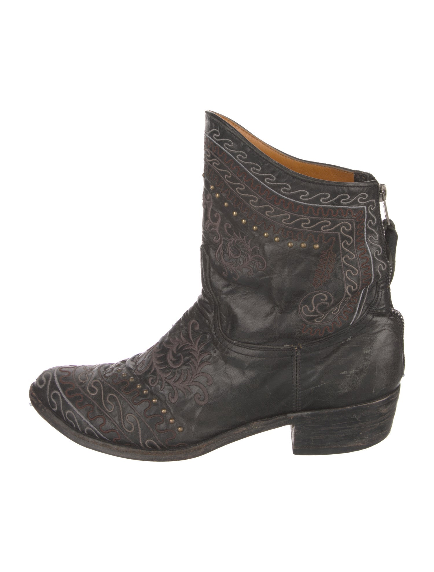 Old Gringo Leather Patterned Moto Boots