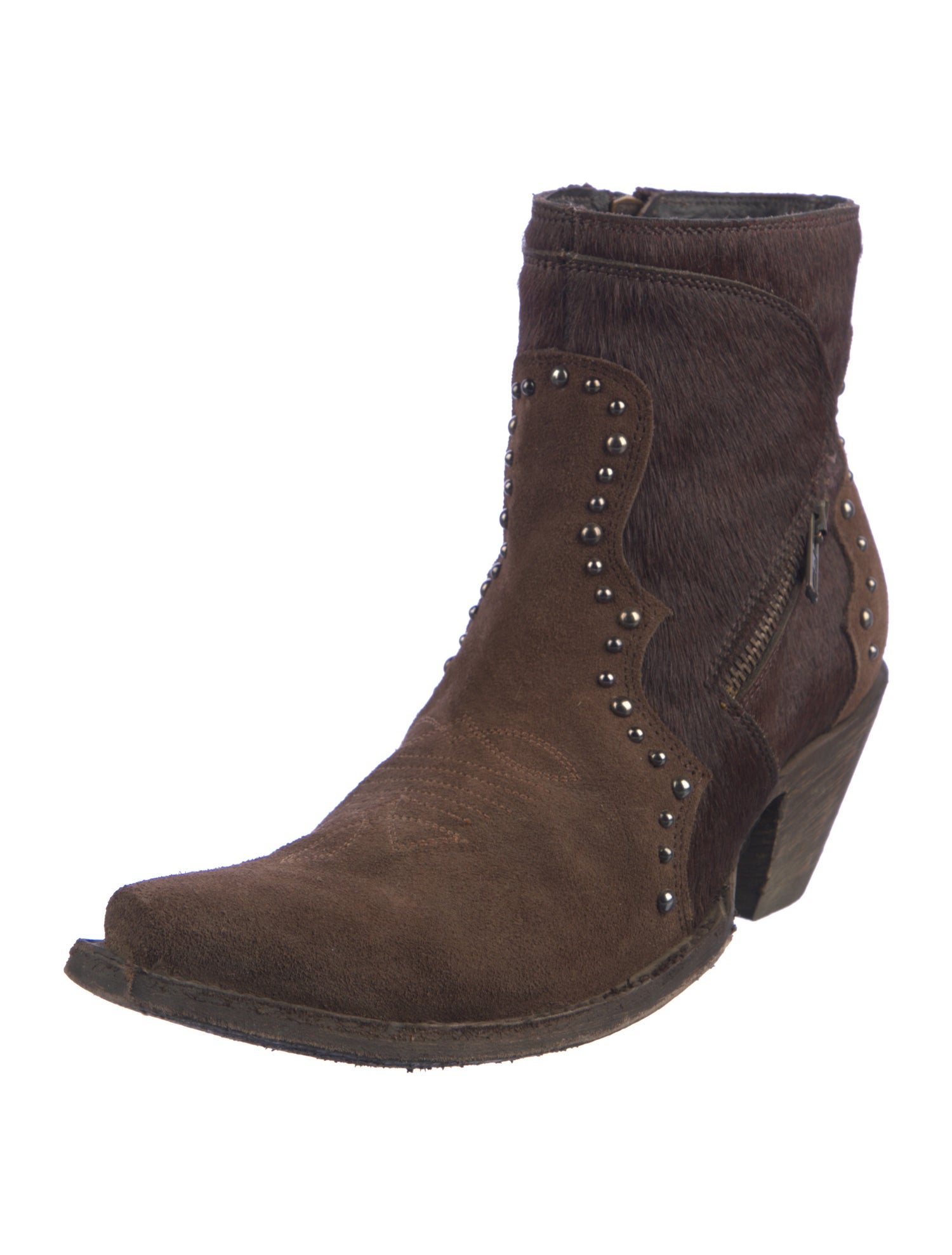 Old Gringo Ponyhair Colorblock Pattern Western Boots