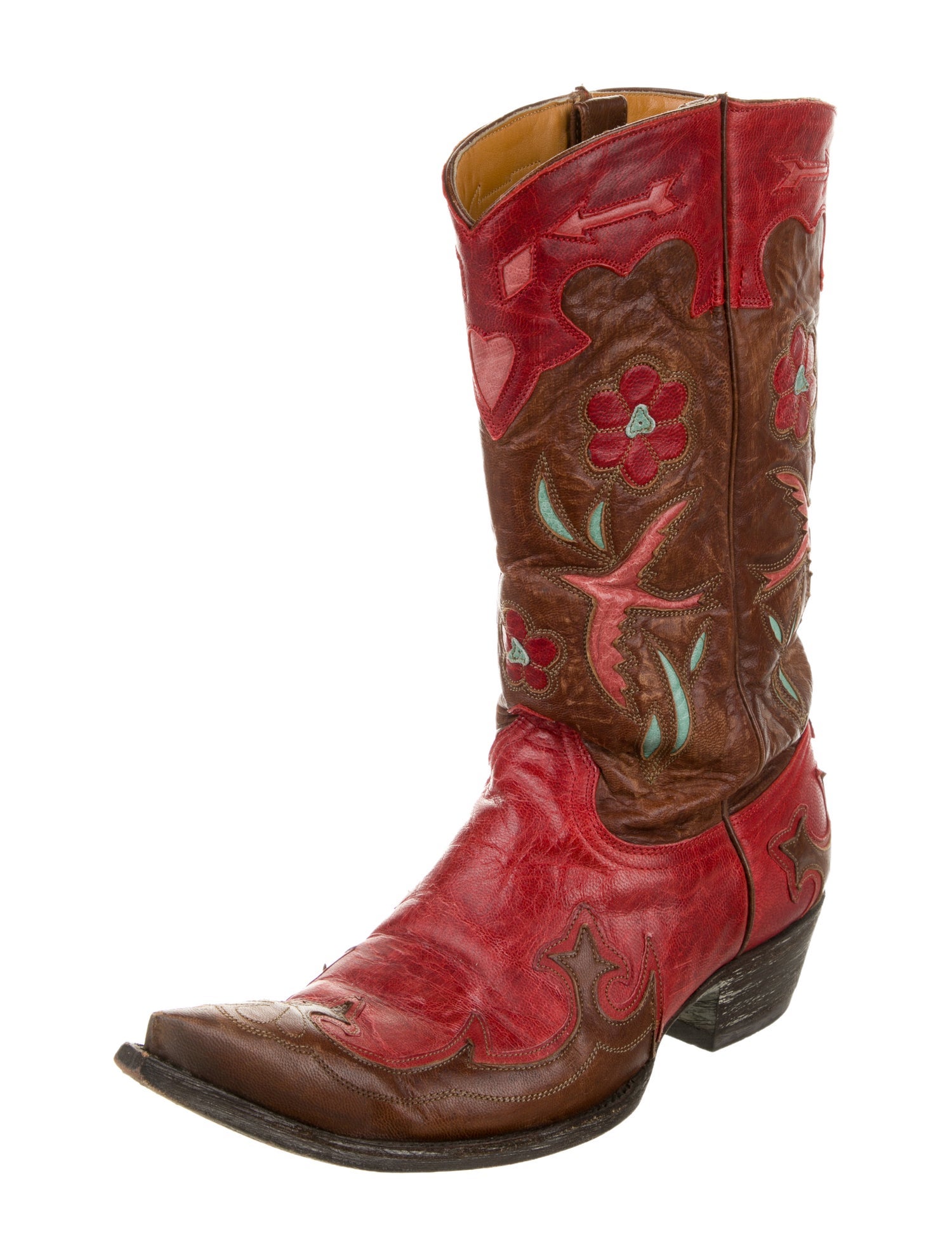 Old Gringo Leather Floral Print Western Boots