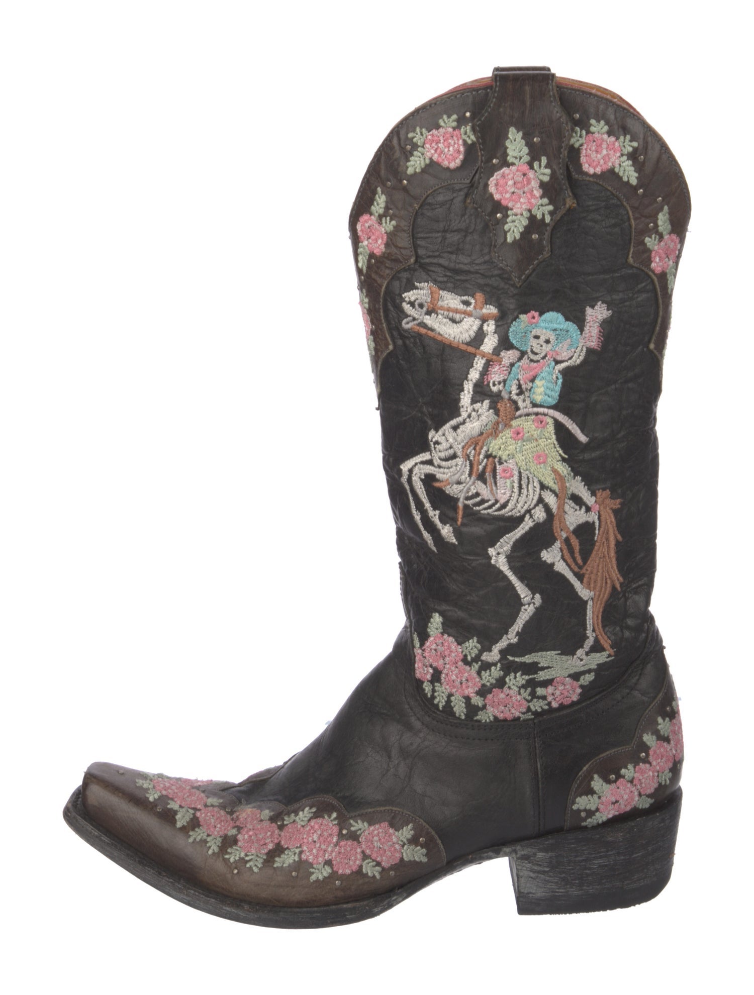 Old Gringo Leather Floral Print Western Boots
