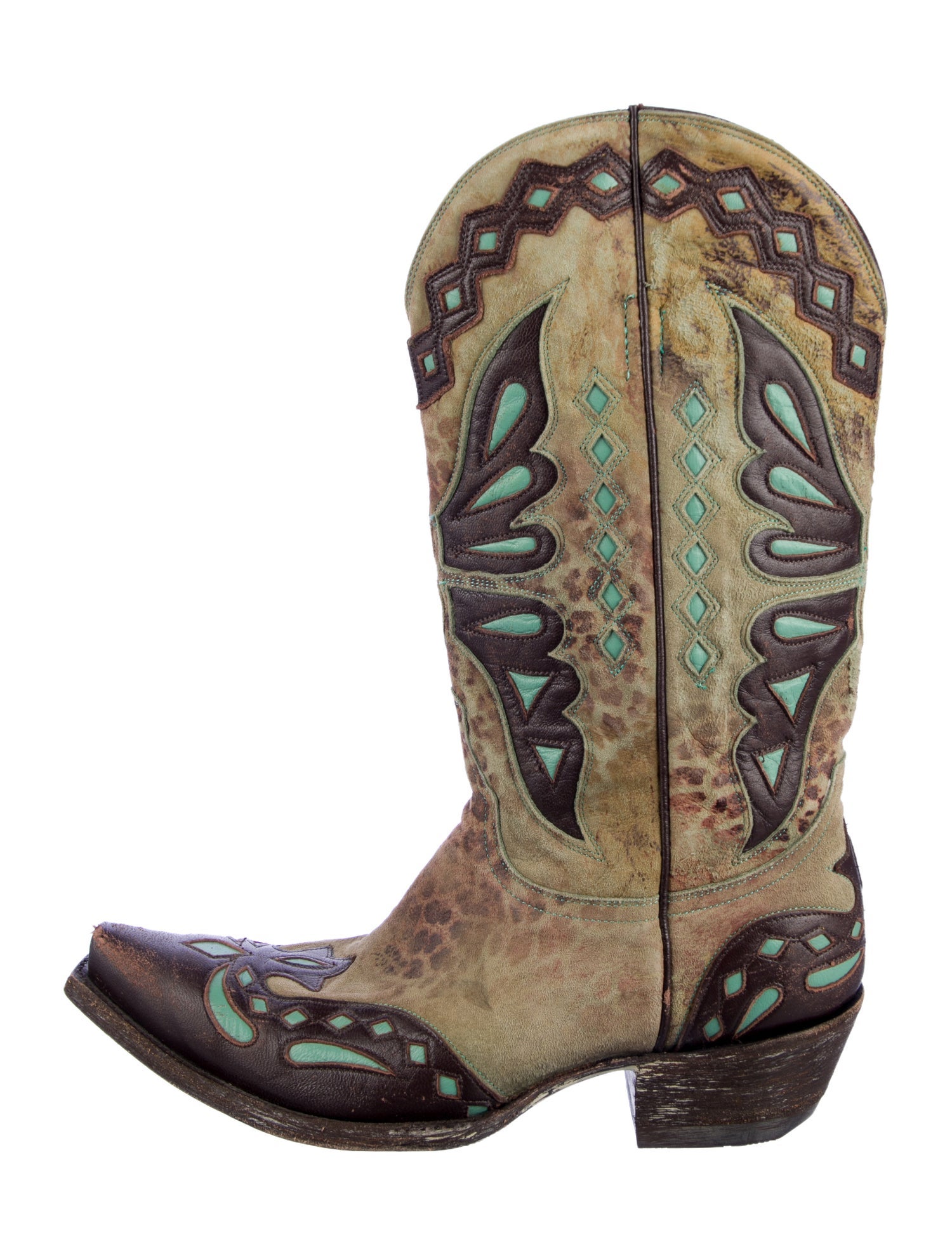 Old Gringo Suede Patterned Western Boots