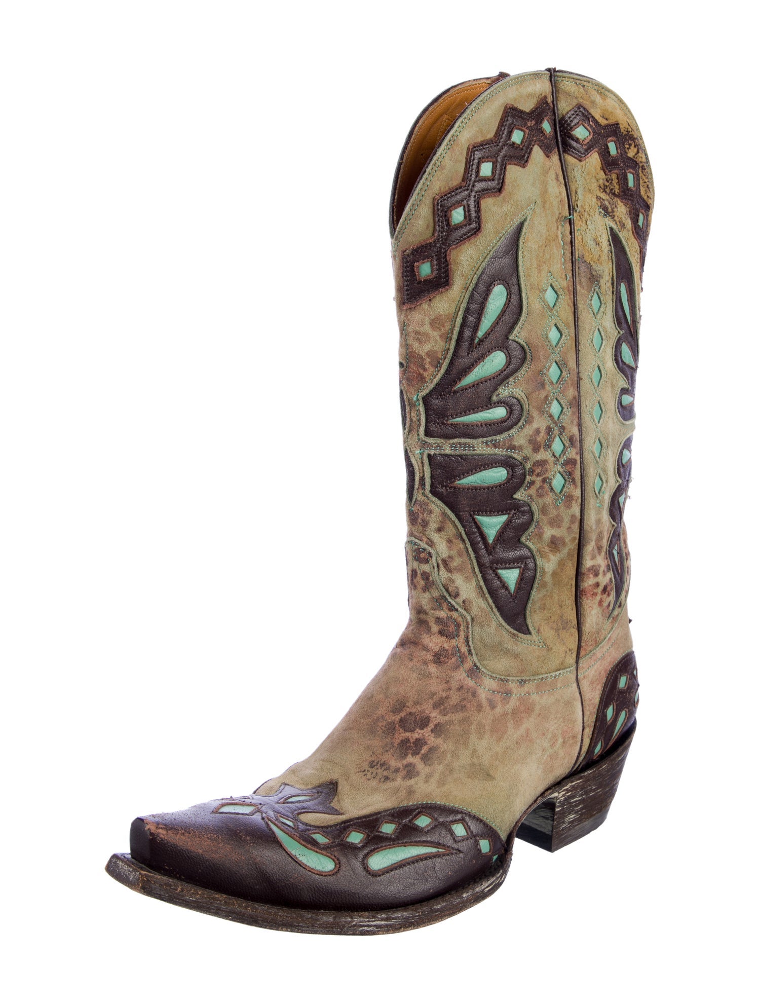 Old Gringo Suede Patterned Western Boots