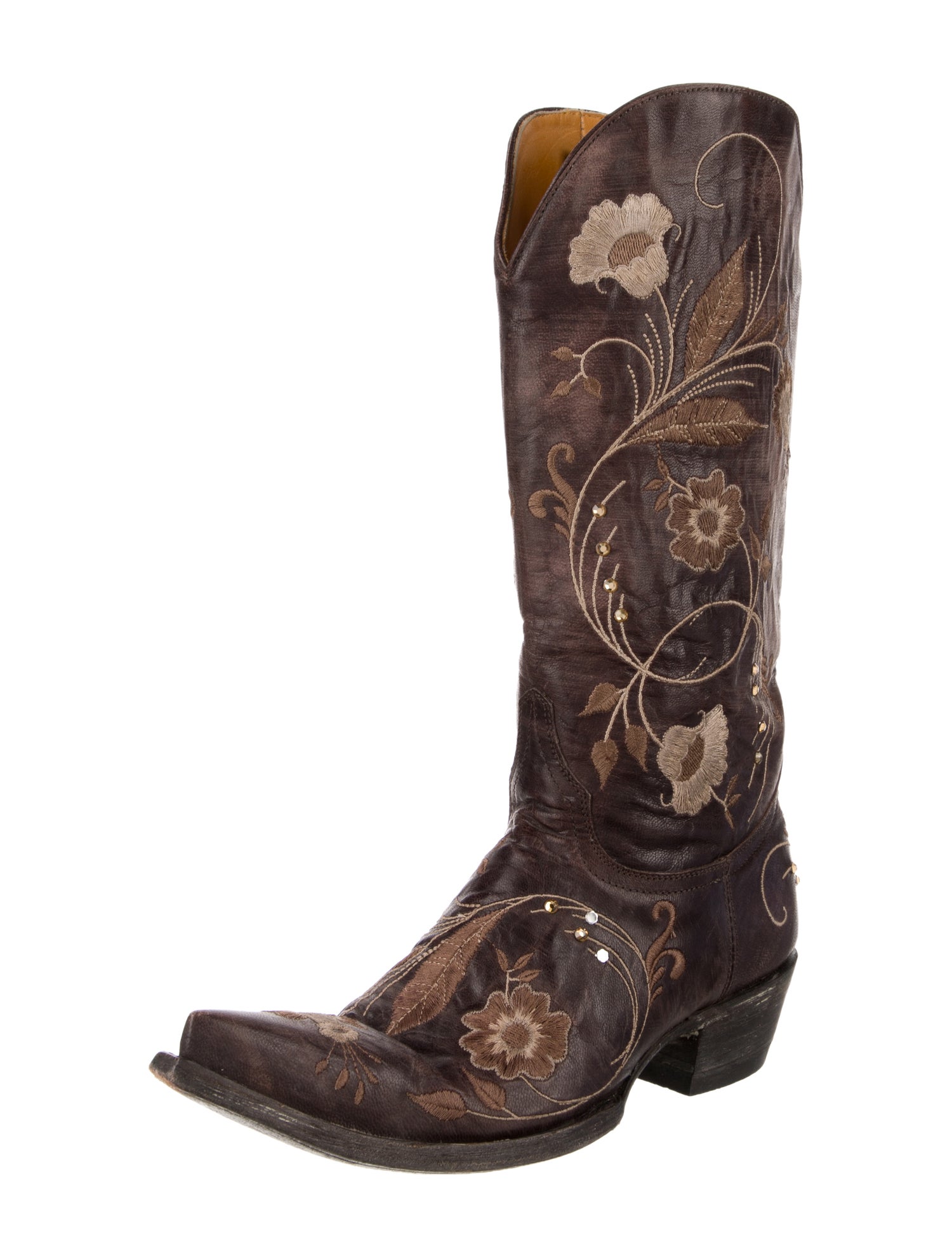 Old Gringo Leather Floral Print Western Boots