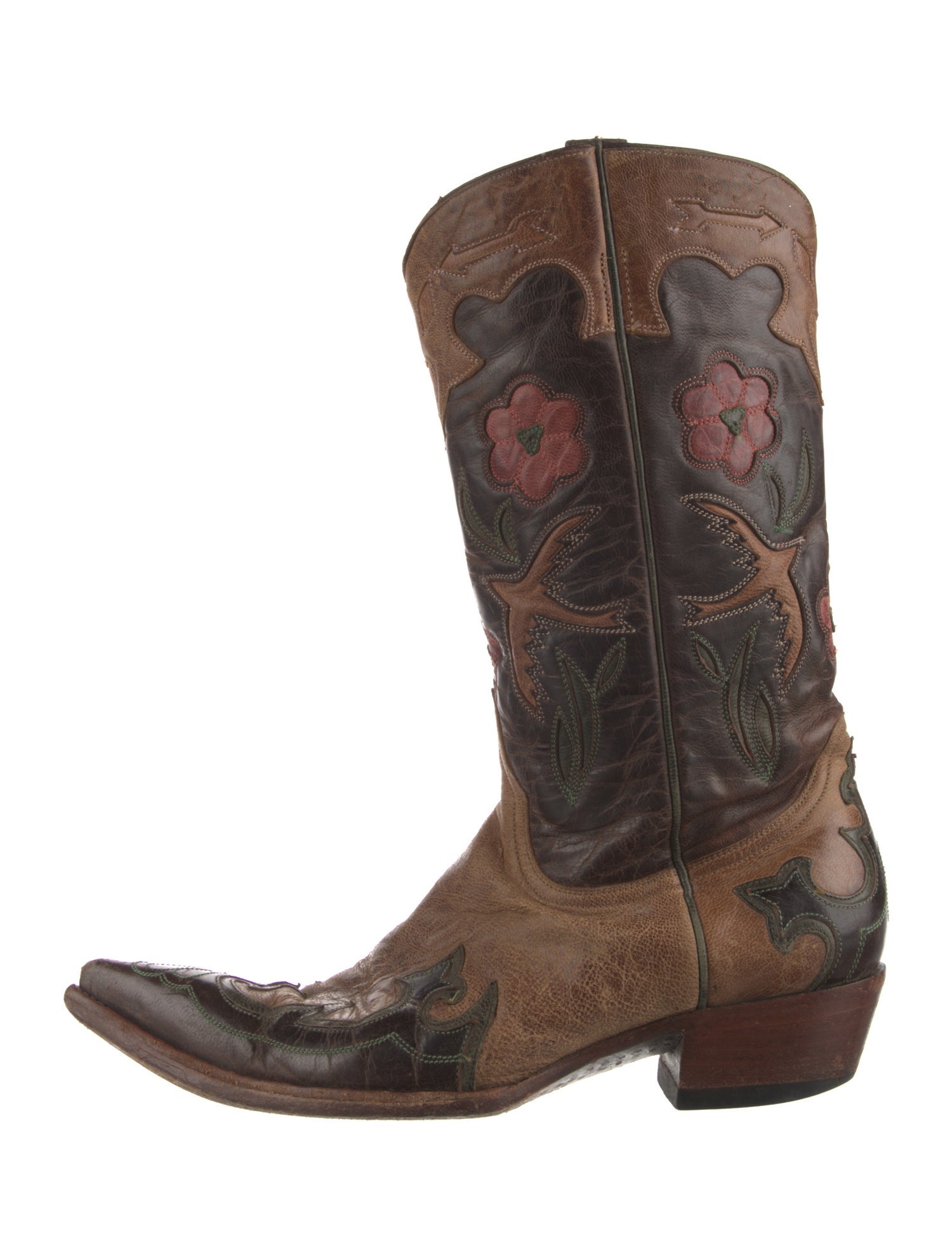 Old Gringo Leather Floral Print Western Boots