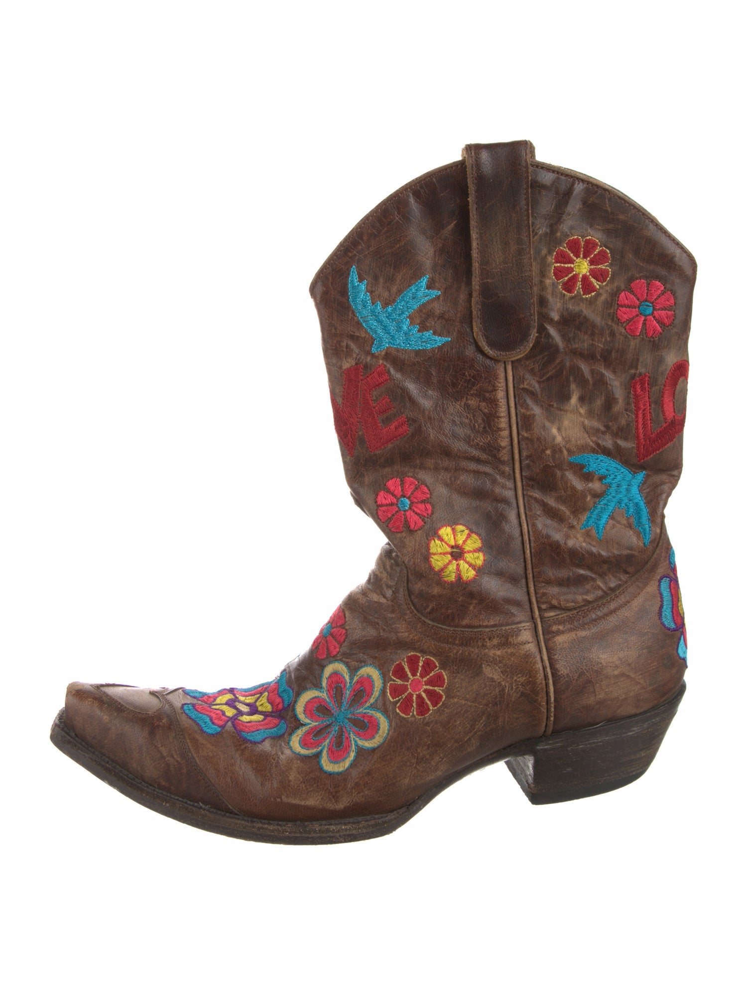 Old Gringo Leather Floral Print Western Boots