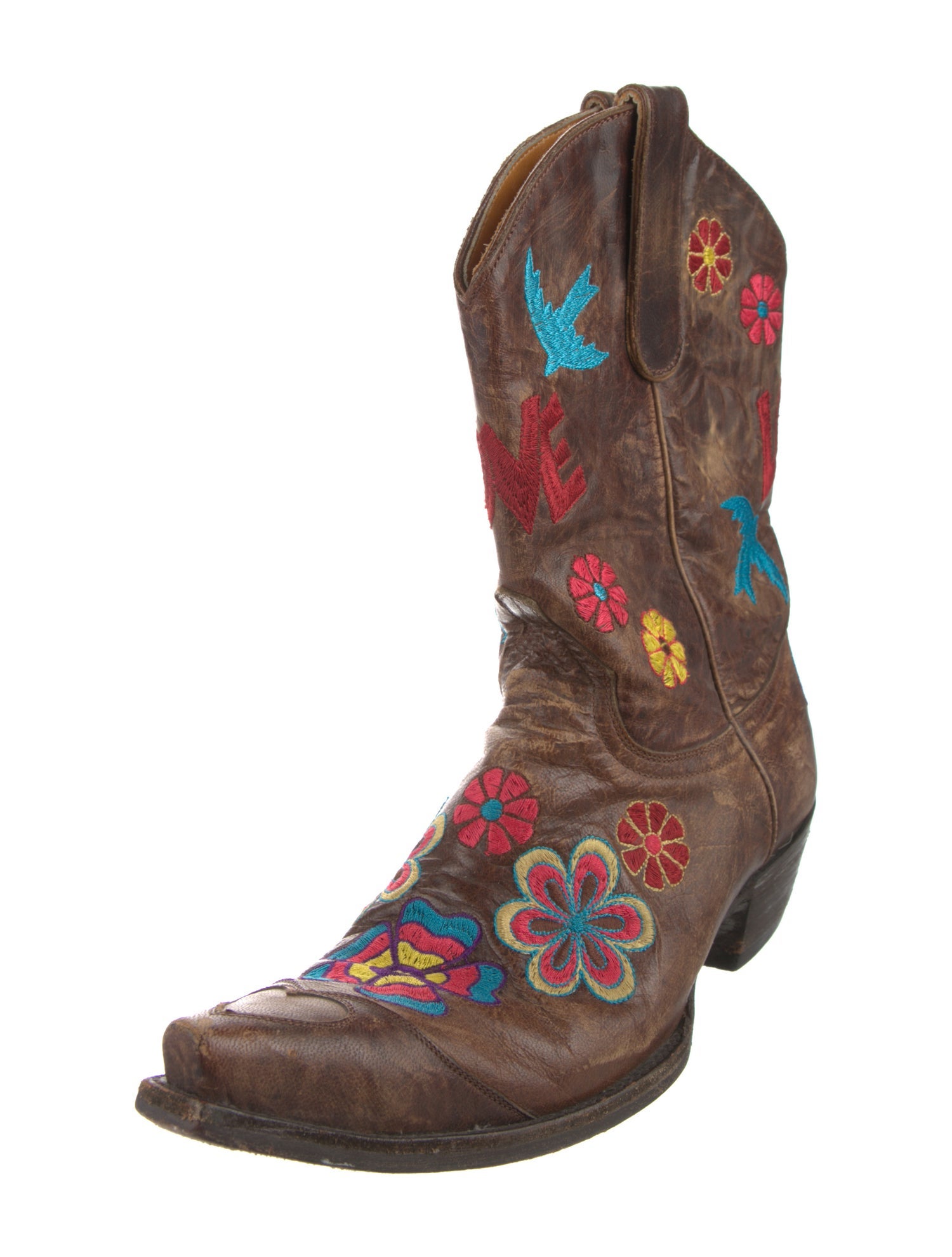 Old Gringo Leather Floral Print Western Boots