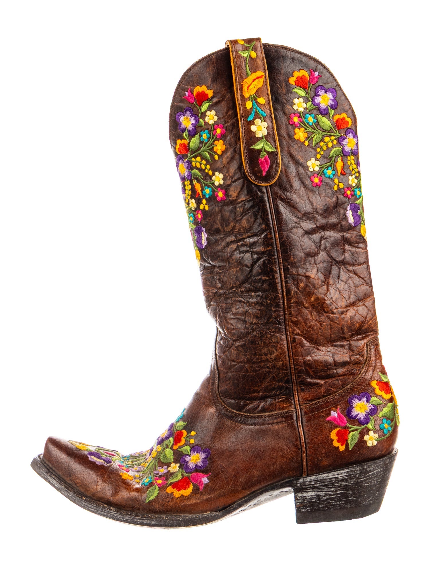 Old Gringo Leather Floral Print Western Boots