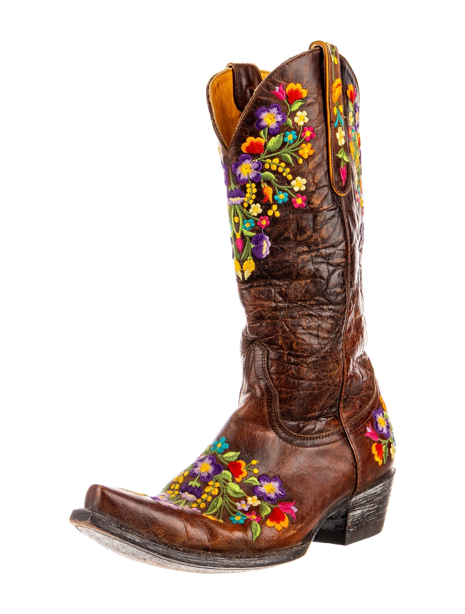 Old Gringo Leather Floral Print Western Boots