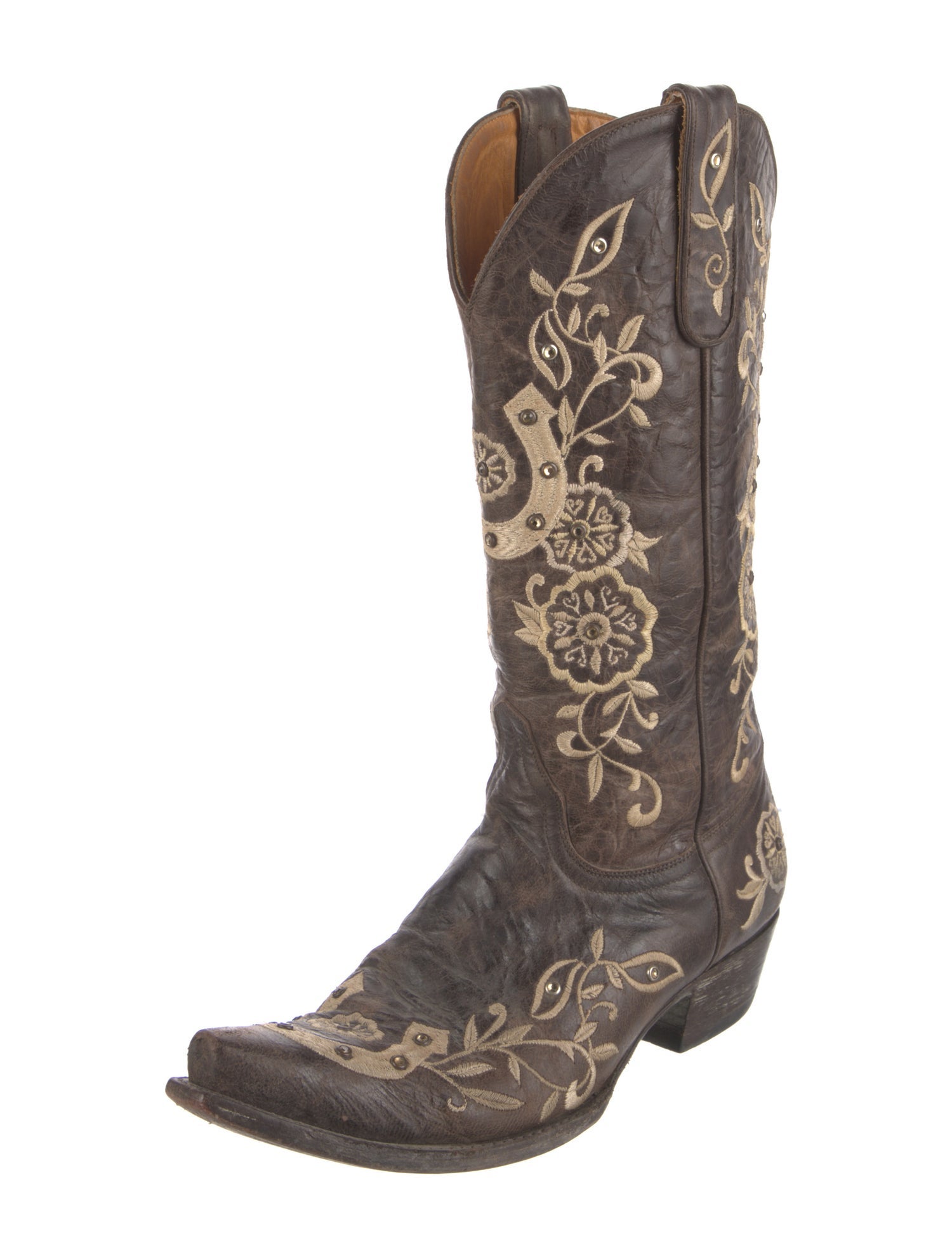 Old Gringo Leather Floral Print Western Boots