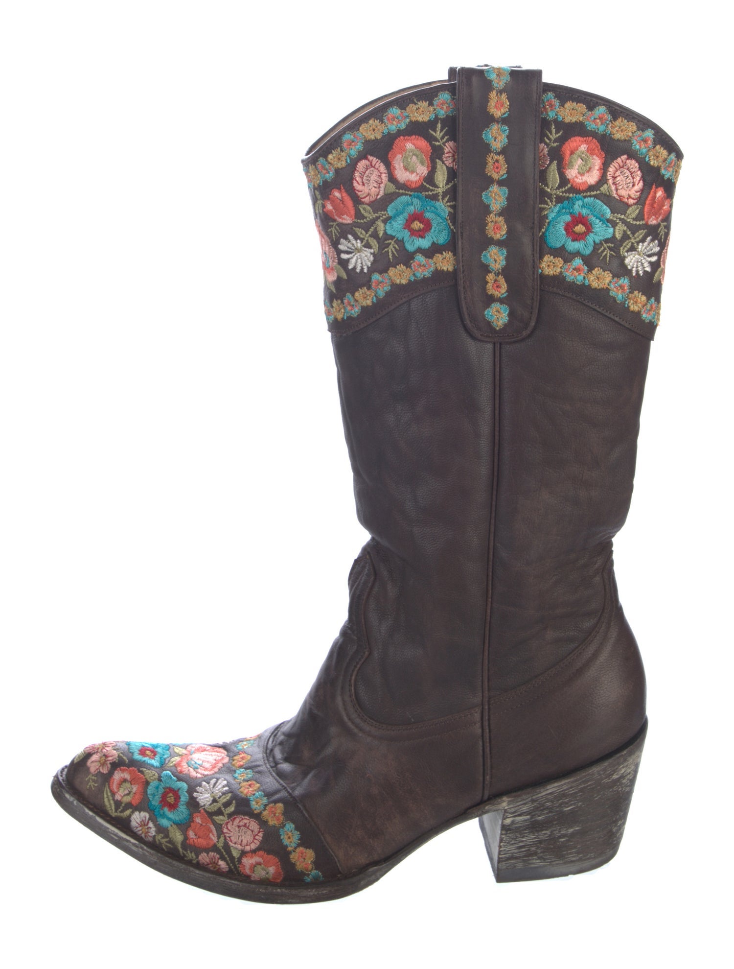 Old Gringo Leather Floral Print Boots