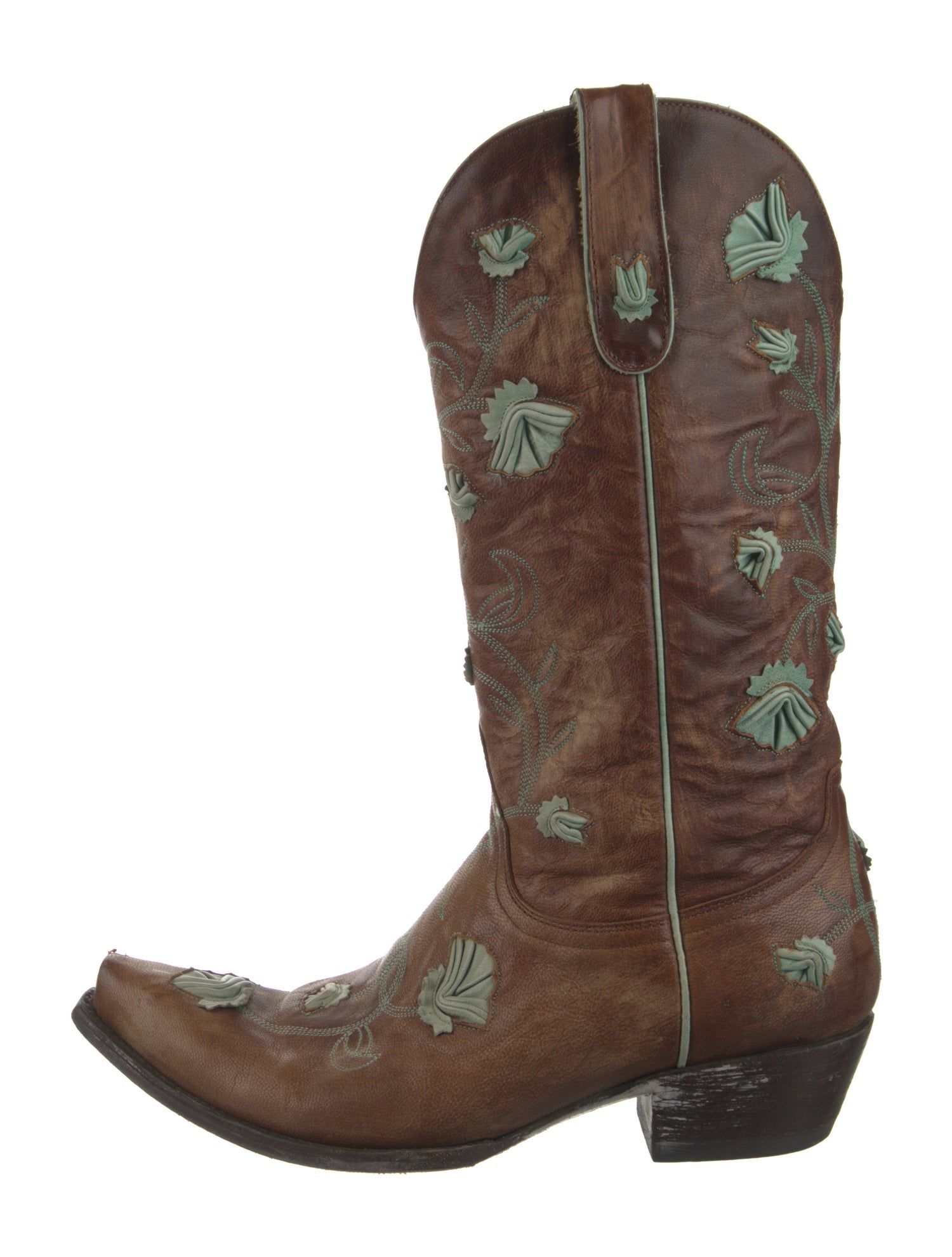 Old Gringo Leather Colorblock Pattern Western Boots