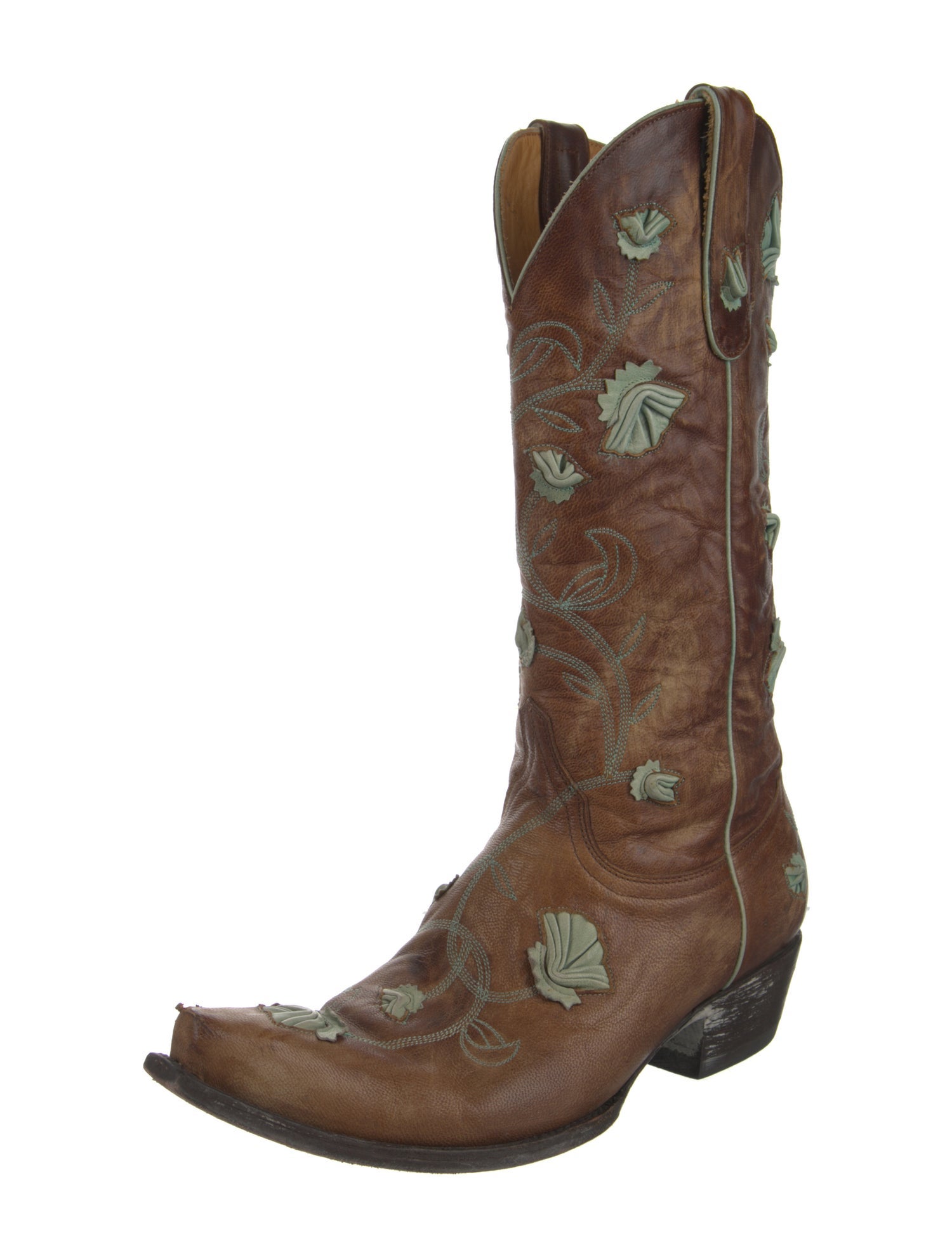 Old Gringo Leather Colorblock Pattern Western Boots