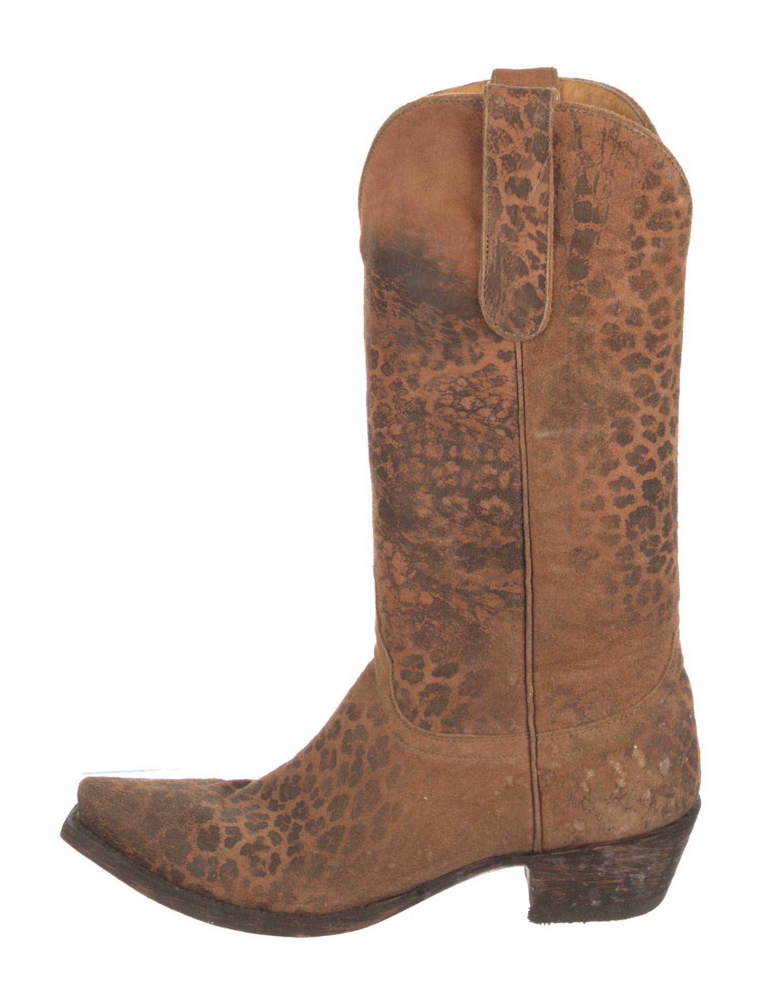 Old Gringo Suede Animal Print Western Boots