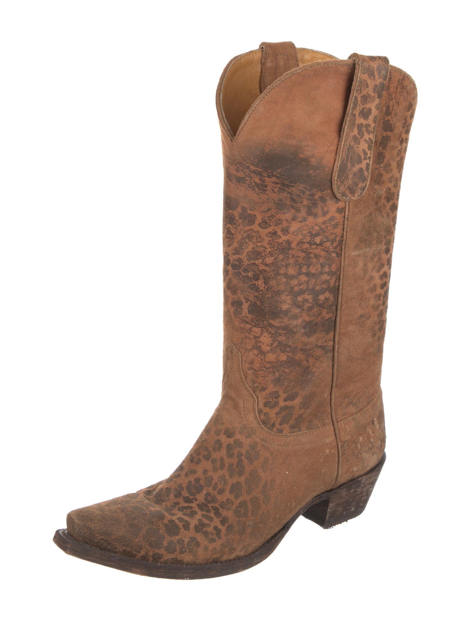 Old Gringo Suede Animal Print Western Boots