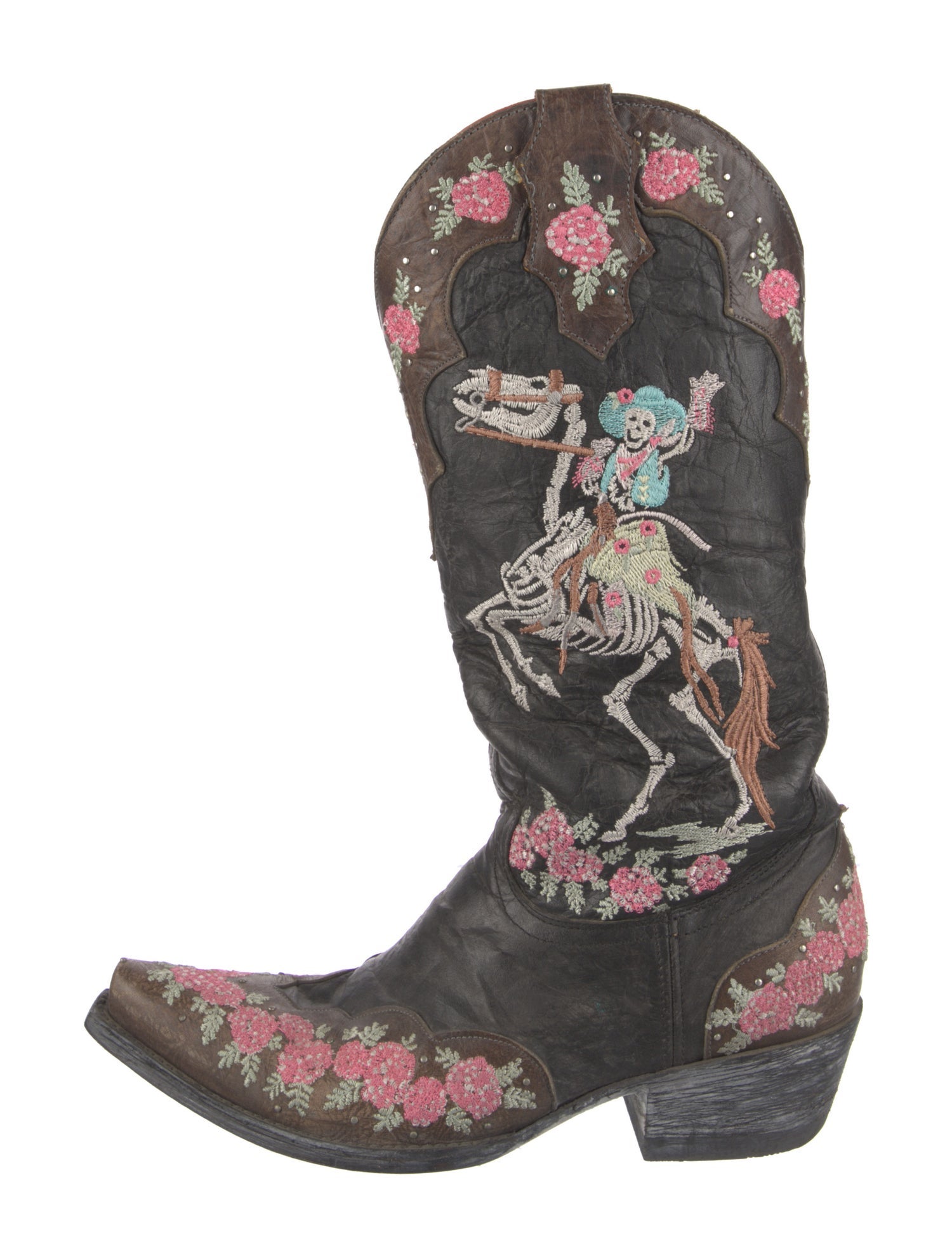 Old Gringo Leather Floral Print Western Boots