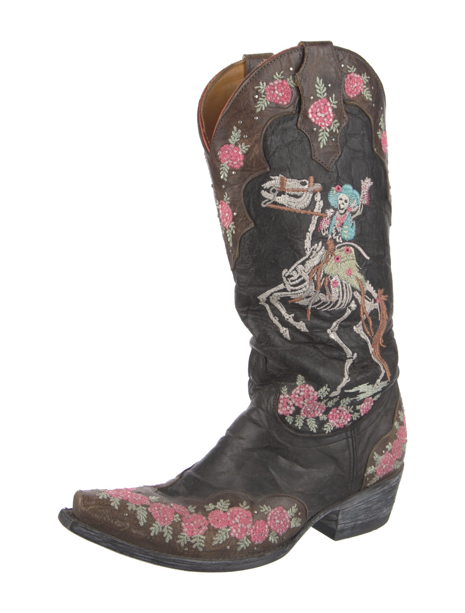 Old Gringo Leather Floral Print Western Boots