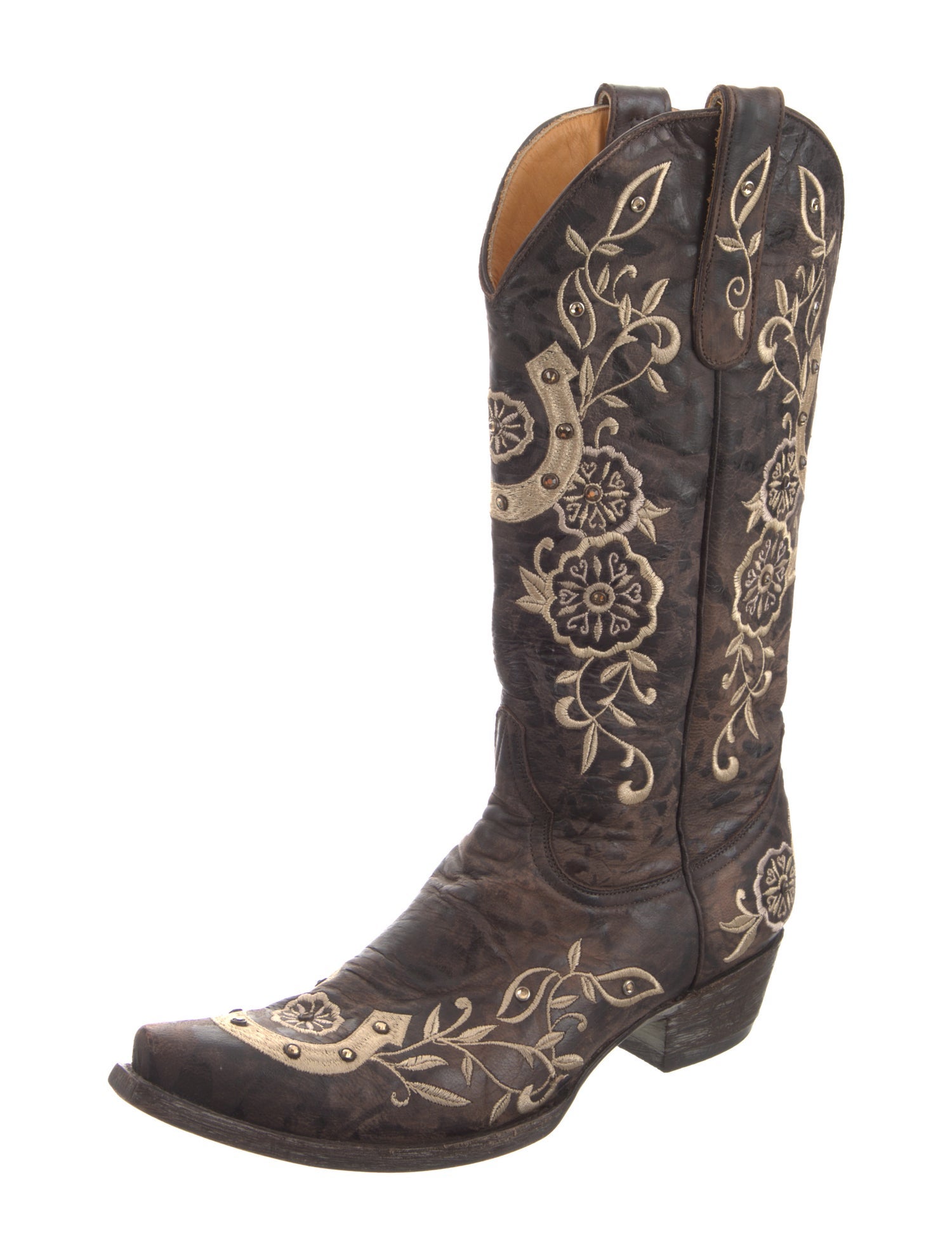 Old Gringo Leather Floral Print Western Boots