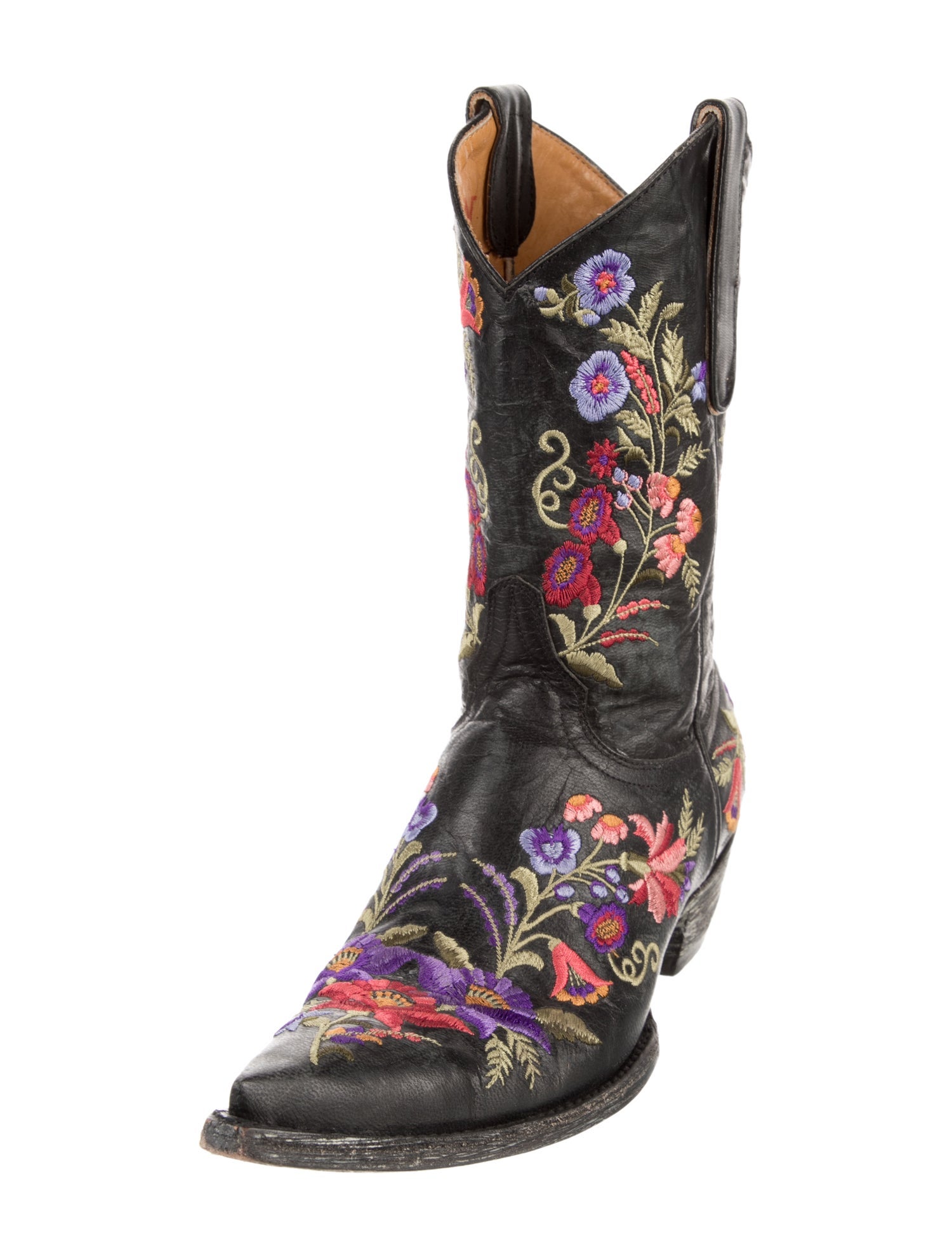 Old Gringo Leather Floral Print Western Boots