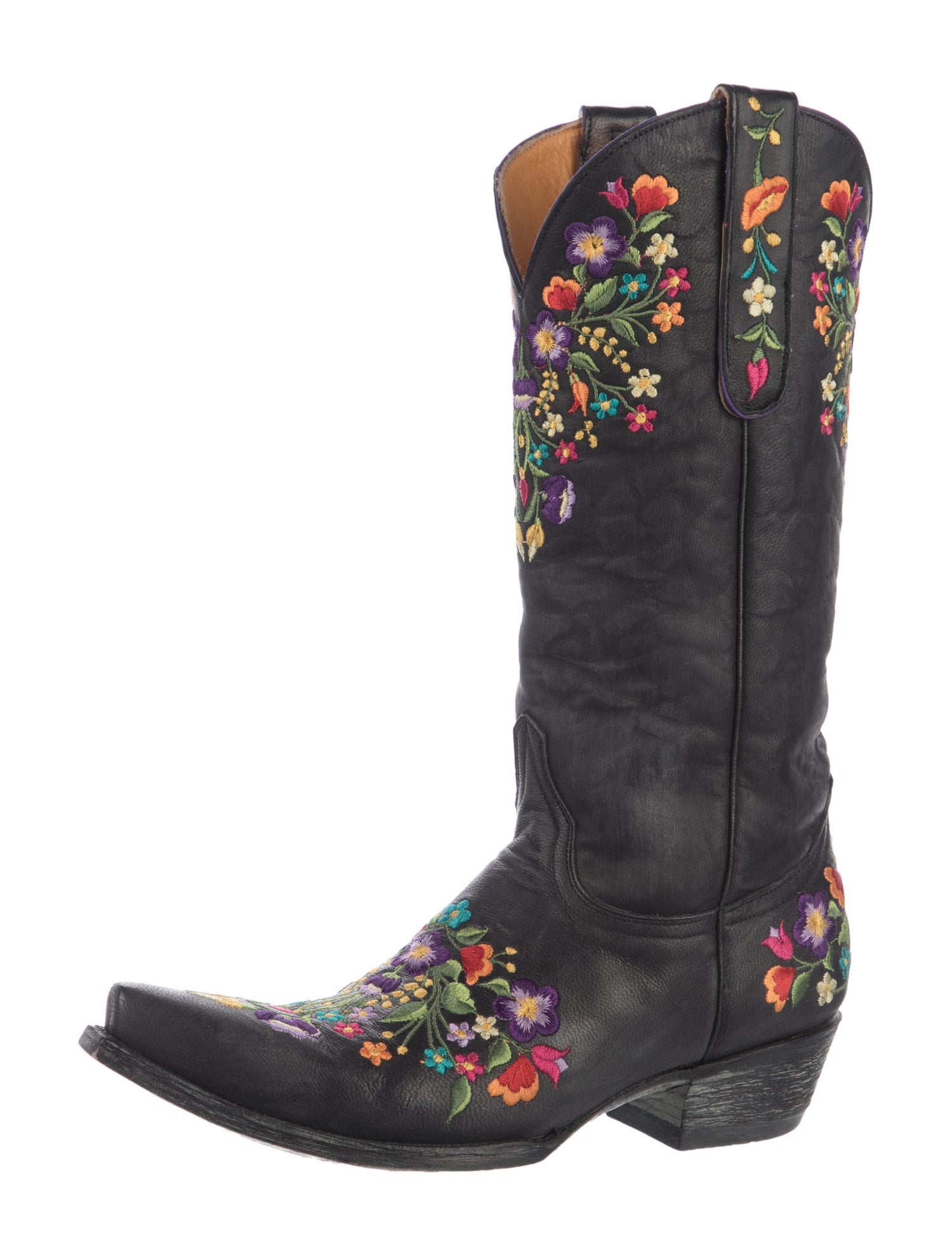Old Gringo Leather Floral Print Western Boots