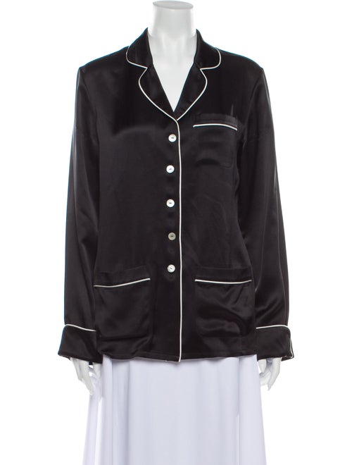 Olivia von Halle Silk Pajamas Black