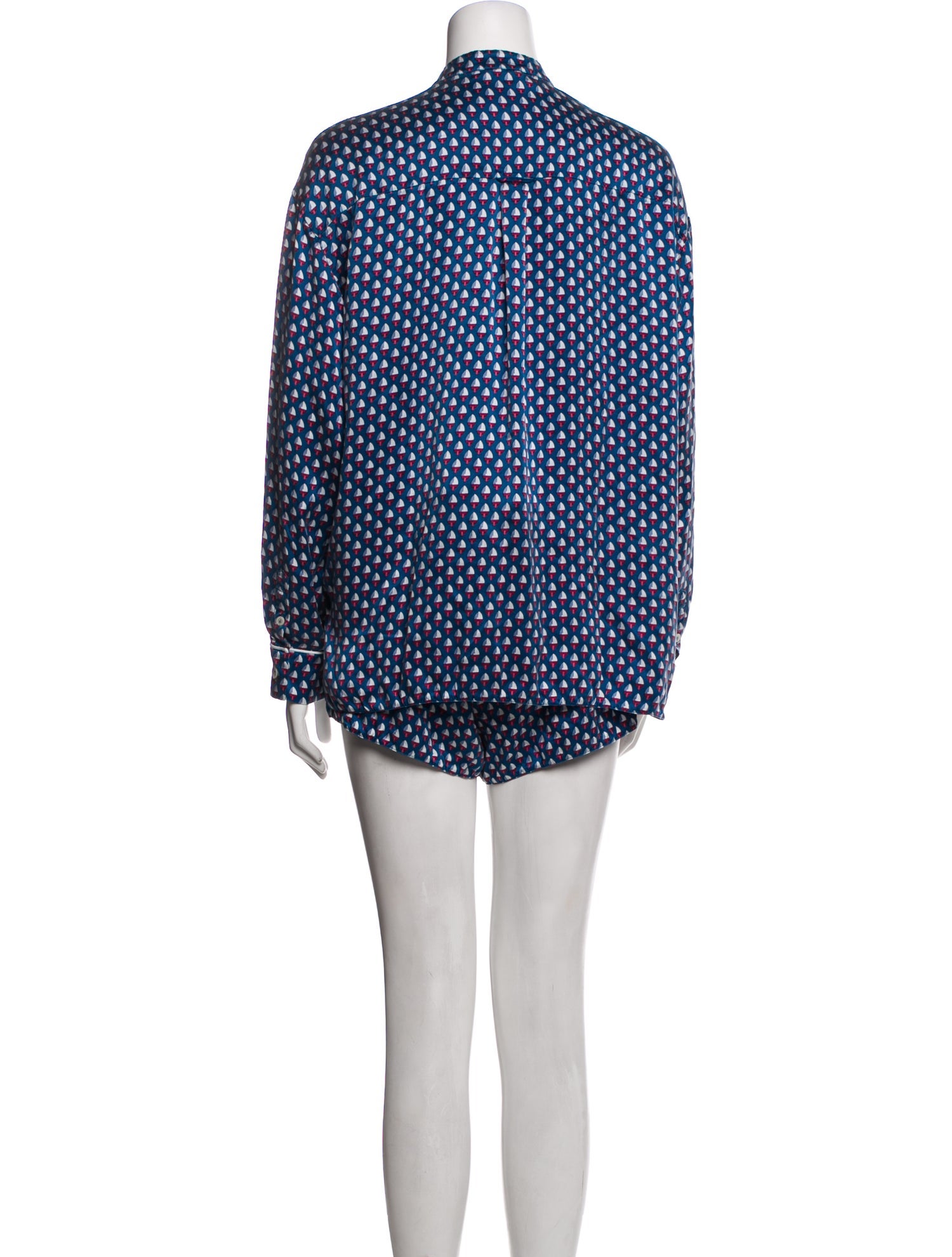 Olivia von Halle Silk Printed Short Set