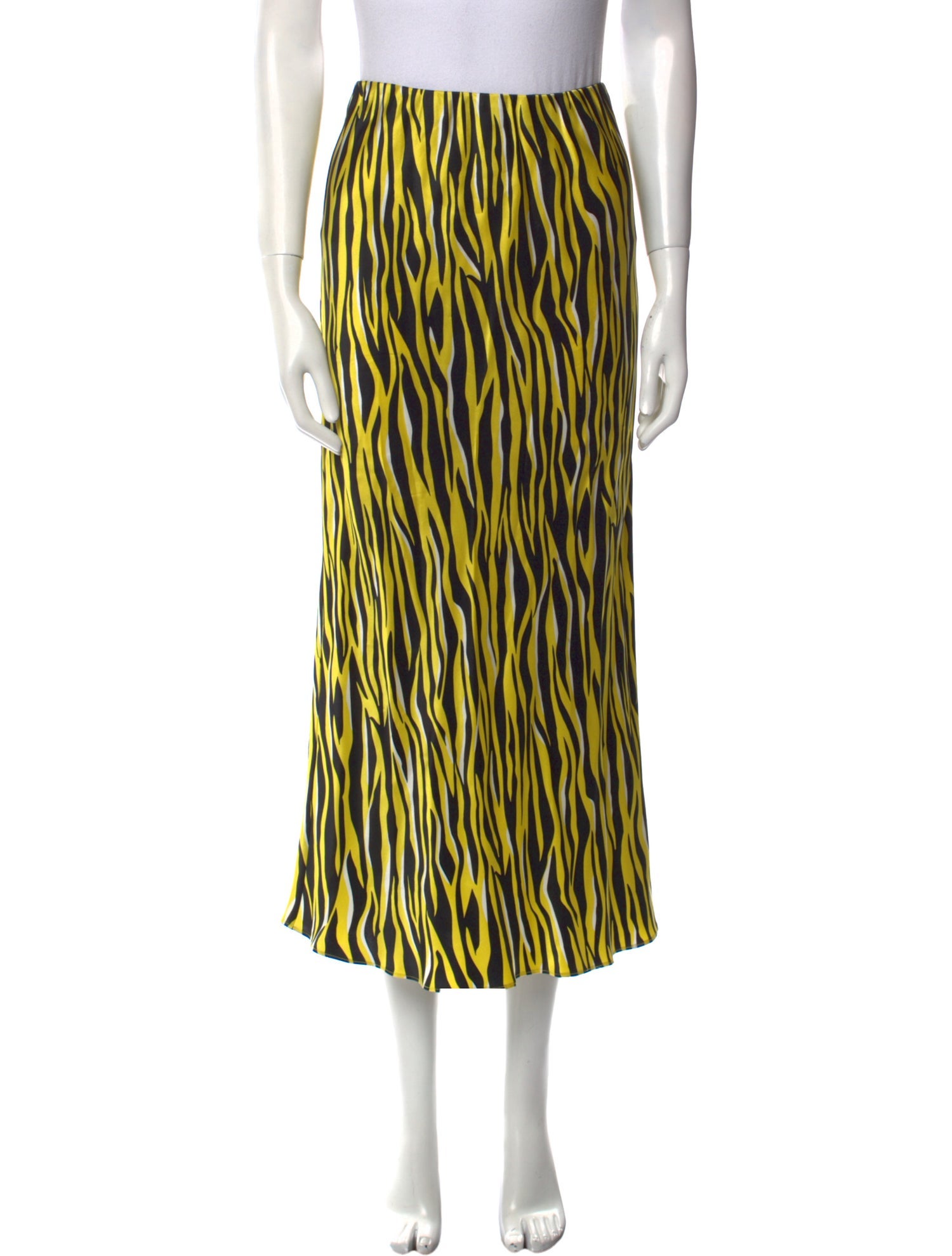 Olivia von Halle Silk Midi Length Skirt