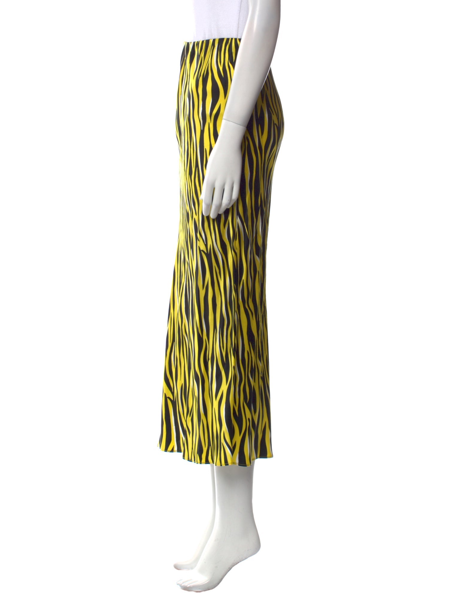 Olivia von Halle Silk Midi Length Skirt