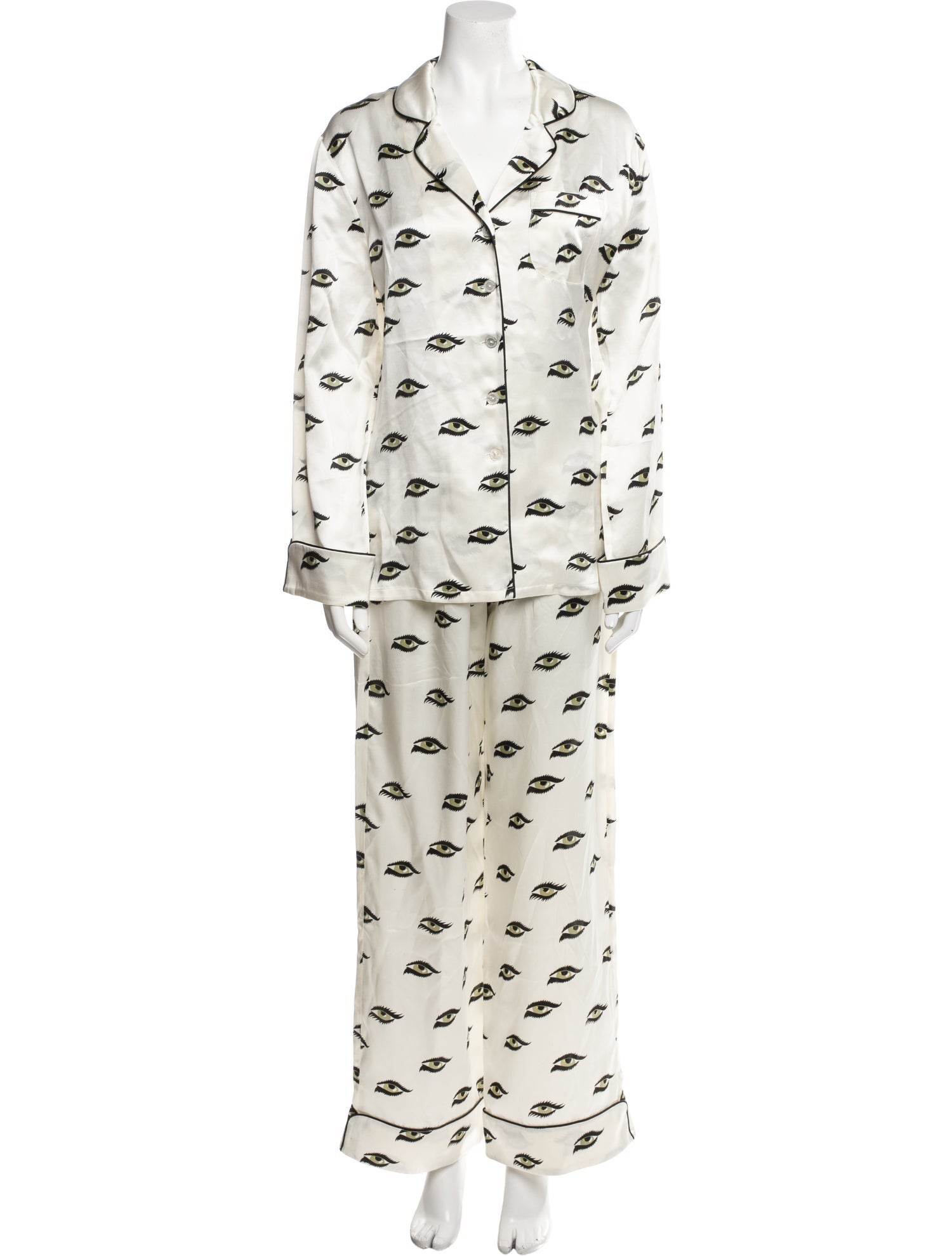 Olivia von Halle Silk Printed Pant Set w/ Tags