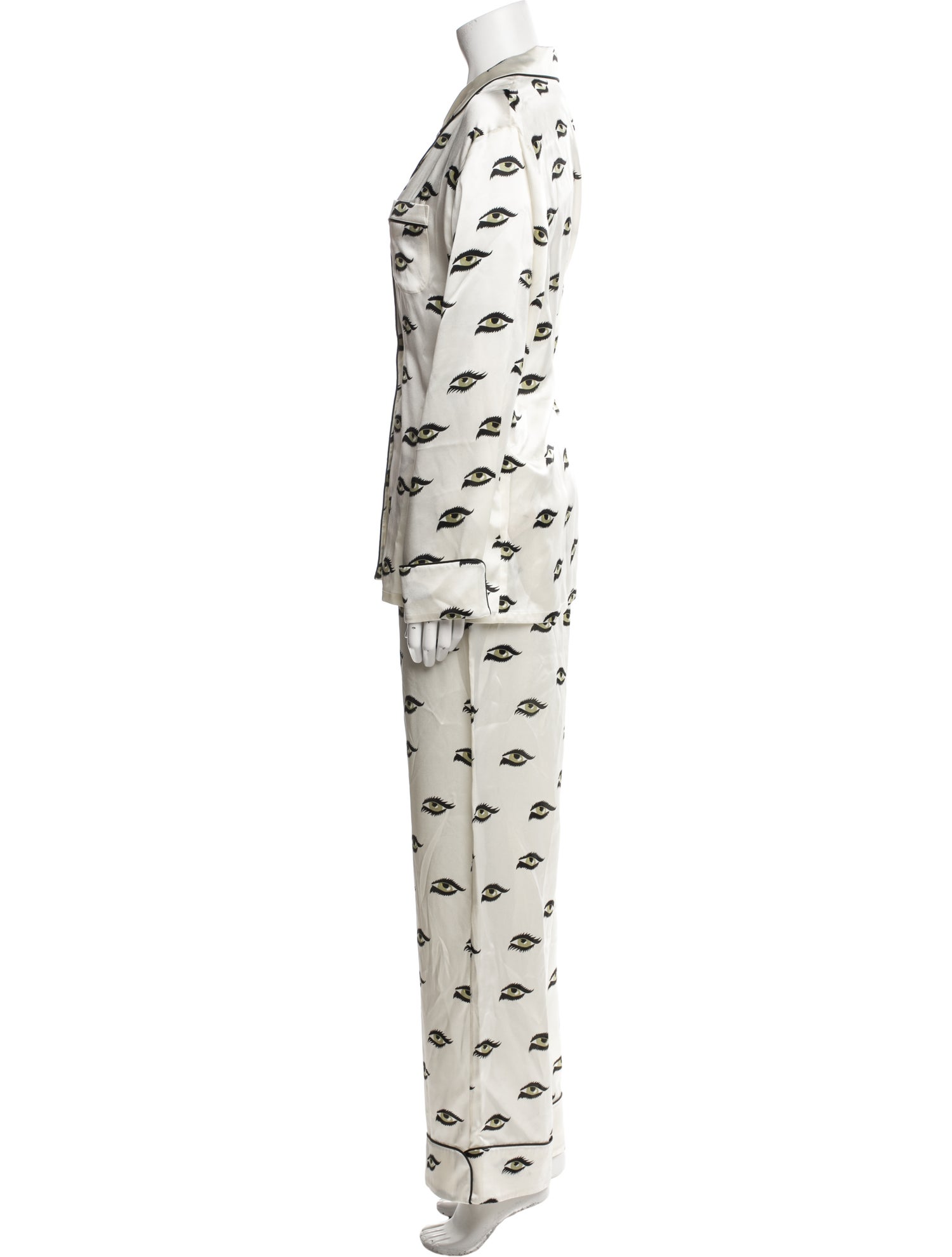 Olivia von Halle Silk Printed Pant Set w/ Tags