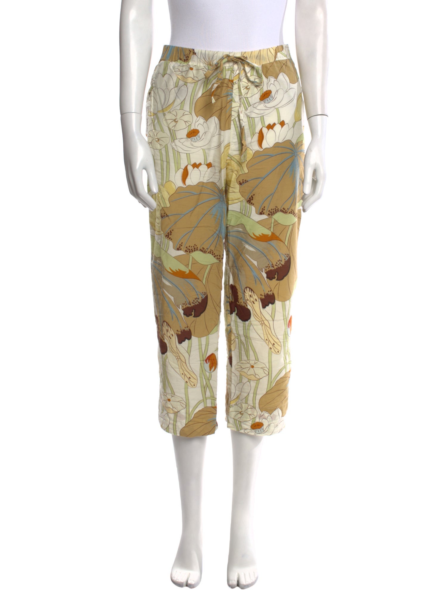 Olivia von Halle Printed Wide Leg Pants