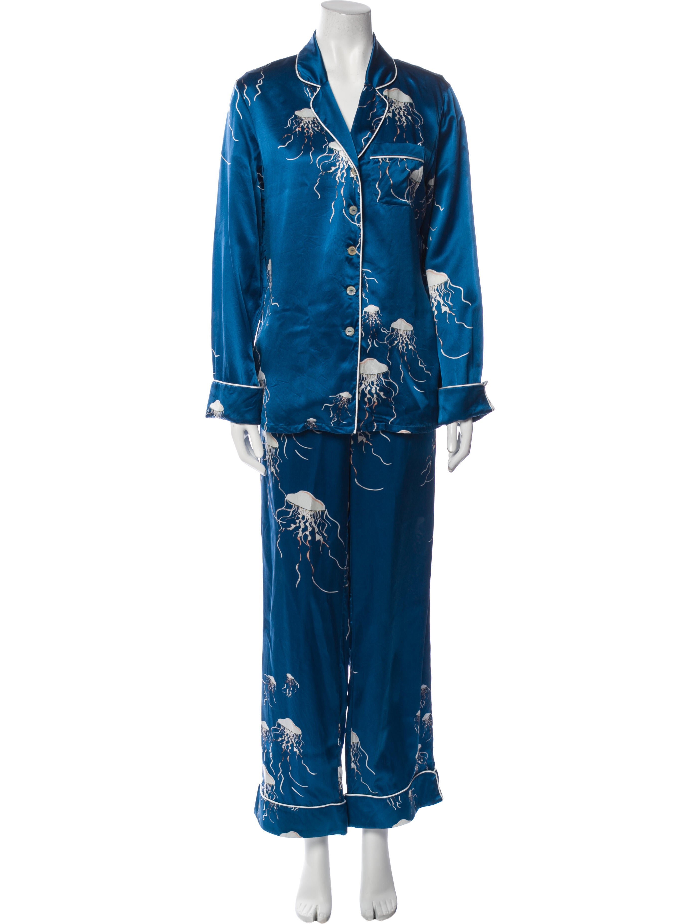 Olivia von Halle Silk Printed Set